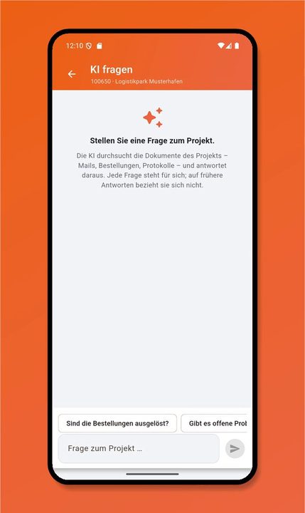 boldware.mobil KI fragen – Fragen an die Projektdokumente stellen